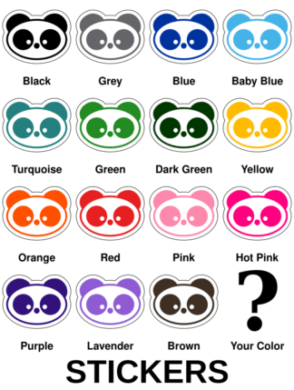 Small Eyed Panda Stickers